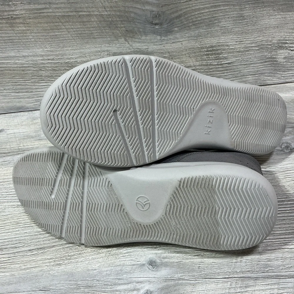 Kizik Madrid Eco Knit Men's Size 12 Wide Grey White Hands Free Sneakers Shoes